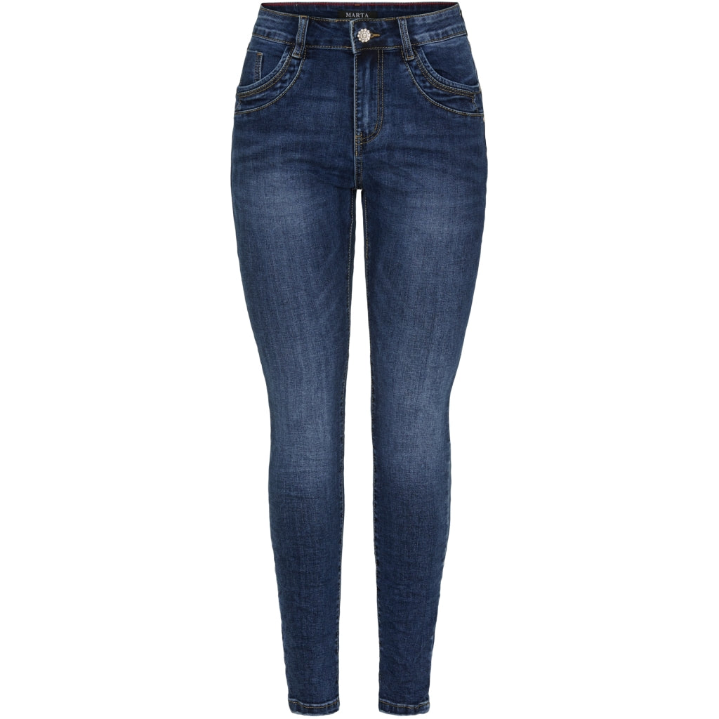 MARTA DU CHATEAU Marta du Chateau dame bukser MdcCarla Mdc181-26173 Jeans Dark Blue Denim