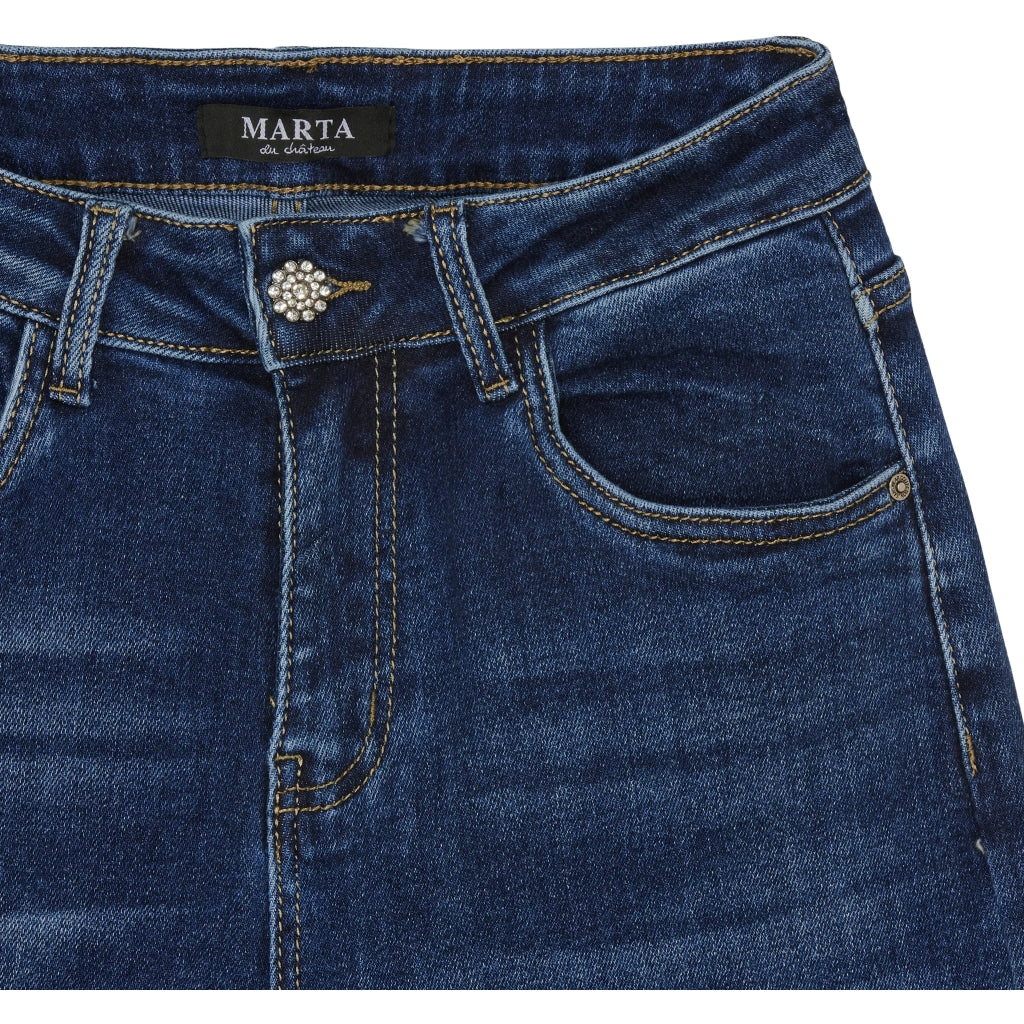 MARTA DU CHATEAU Marta du Chateau dame bukser MdcEsma Mdc186-26177 Jeans Dark Blue Denim