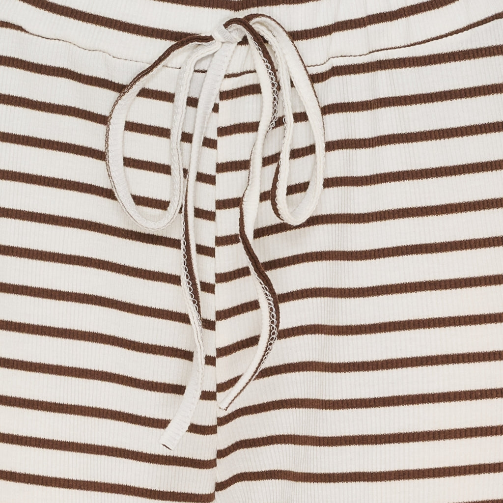 MARTA DU CHATEAU Marta du Chateau dame bukser MdcMireya 22611 Pant White/Brown Stripe