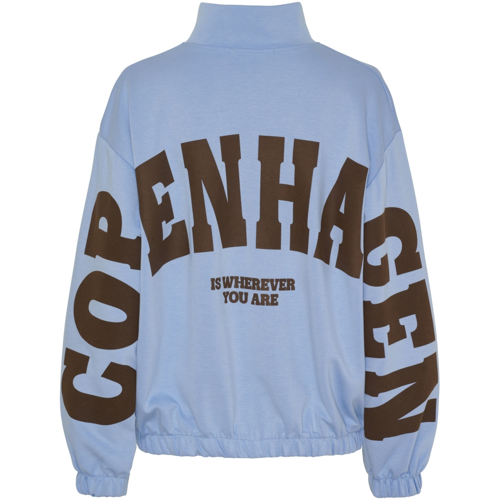 MARTA DU CHATEAU Marta du Chateau dame cardigan MdcNete 22669 Cardigan Sky Blue/Brown