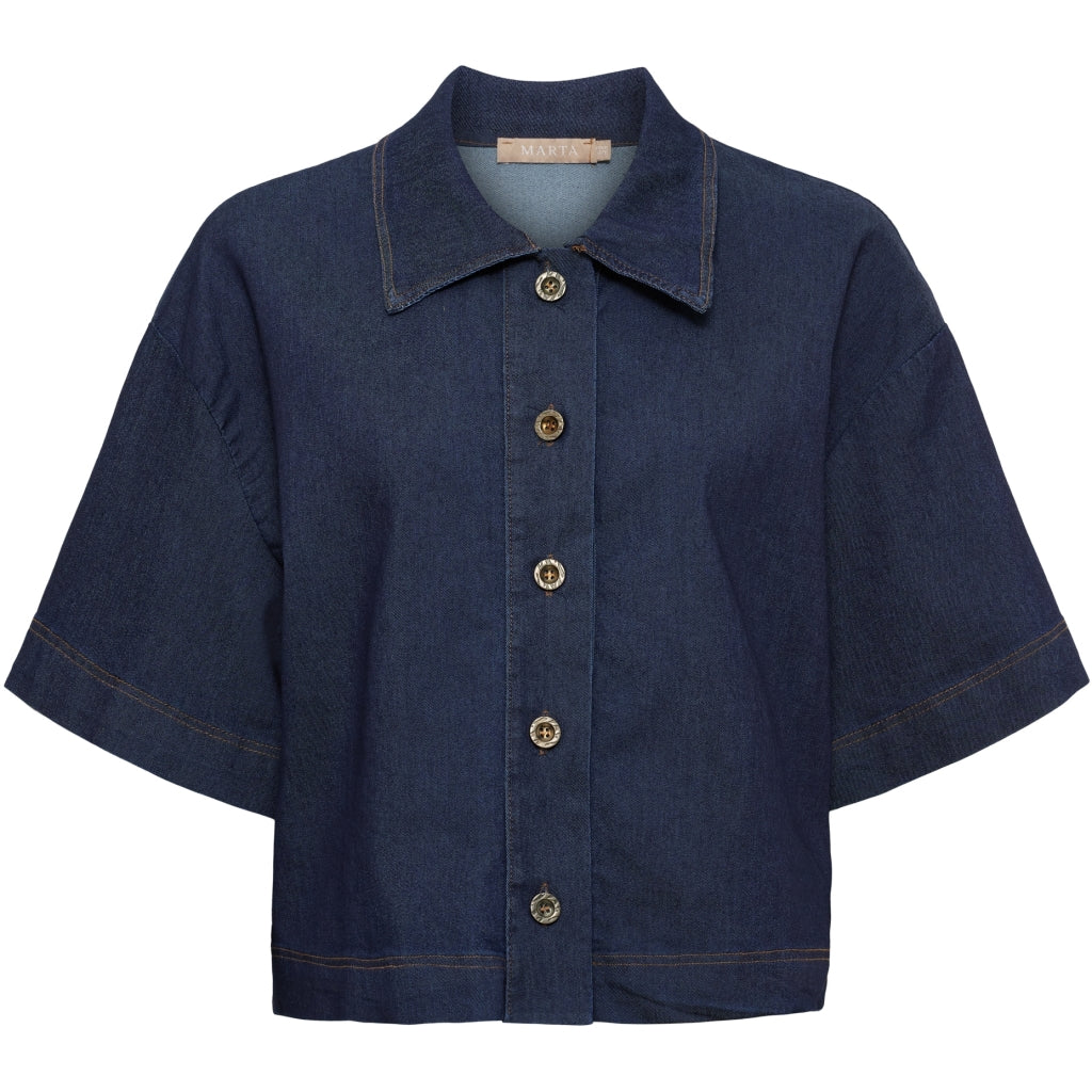 MARTA DU CHATEAU Marta du Chateau dame jakke MdcBelisa SW38872M Jacket Dark denim