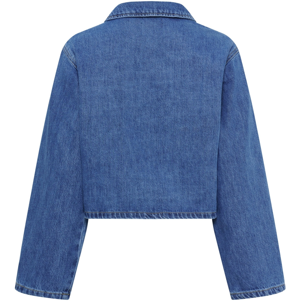 MARTA DU CHATEAU Marta du Chateau dame jakke MdcErin MDC248-V9105 Denim Jacket Blue Denim
