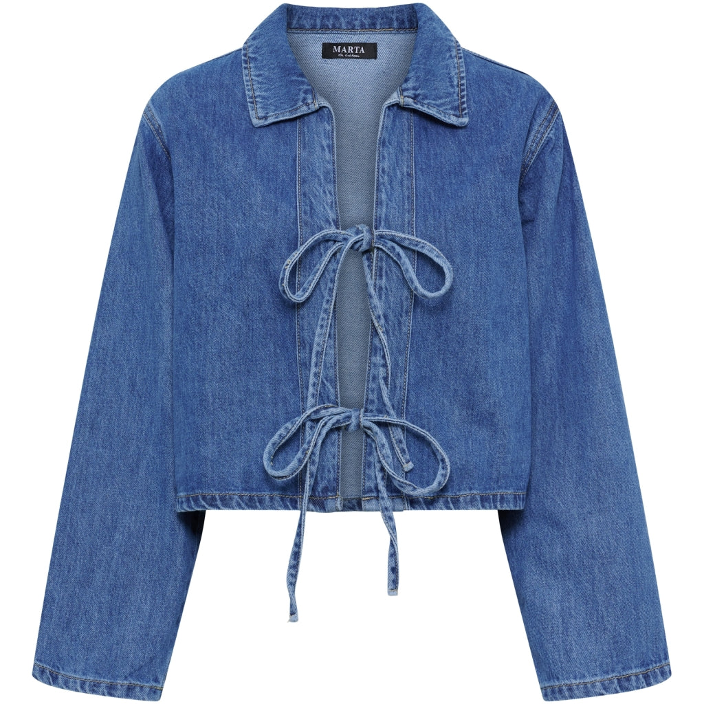 MARTA DU CHATEAU Marta du Chateau dame jakke MdcErin MDC248-V9105 Denim Jacket Blue Denim