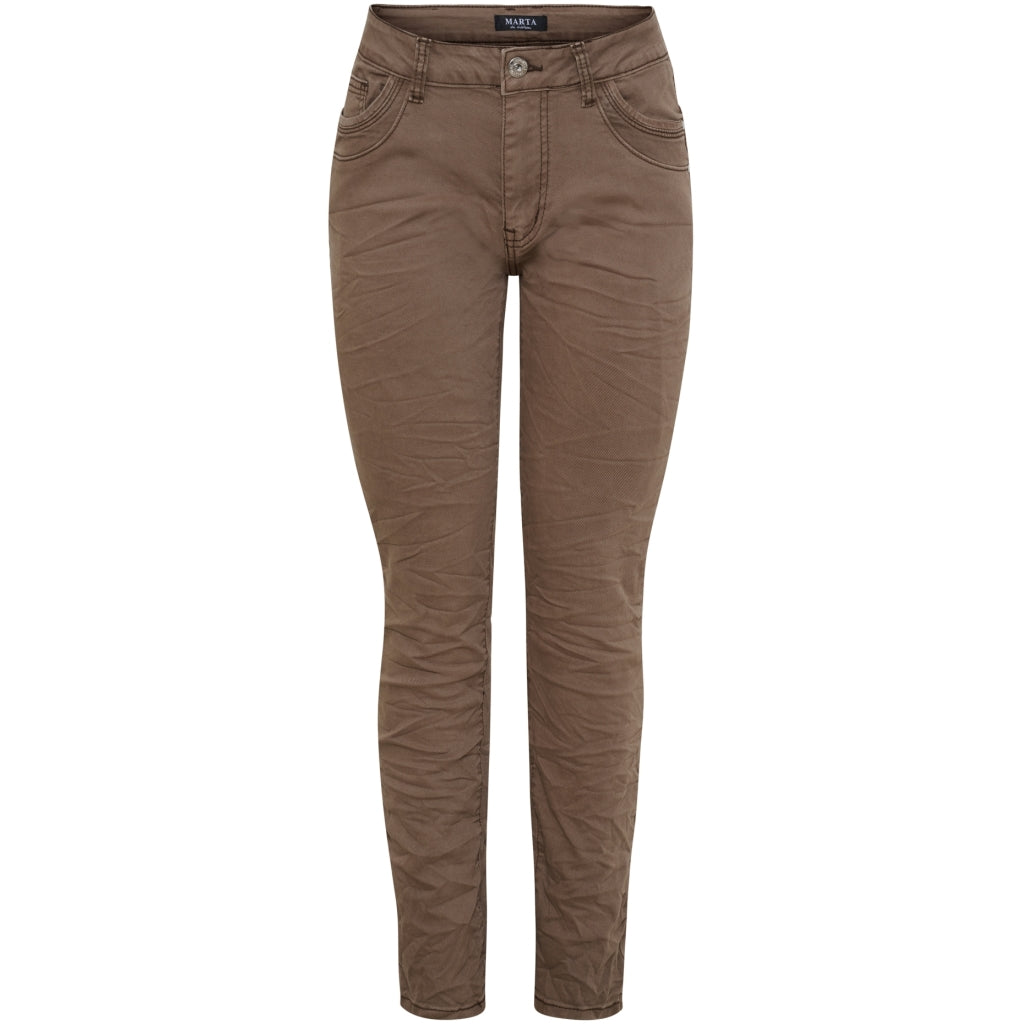 MARTA DU CHATEAU Marta du Chateau dame jeans MdcNora MDC229-8711 Jeans Mocha Brown
