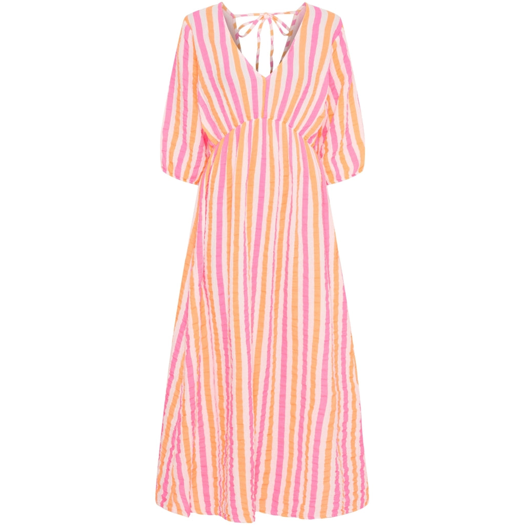 MARTA DU CHATEAU Marta du Chateau dame kjole MdcAndrea 7315 Dress Stripe Fuxia/Orange
