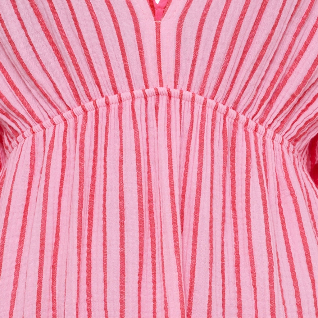 MARTA DU CHATEAU Marta du Chateau dame kjole MdcClario 84642 Dress Red/Baby Pink