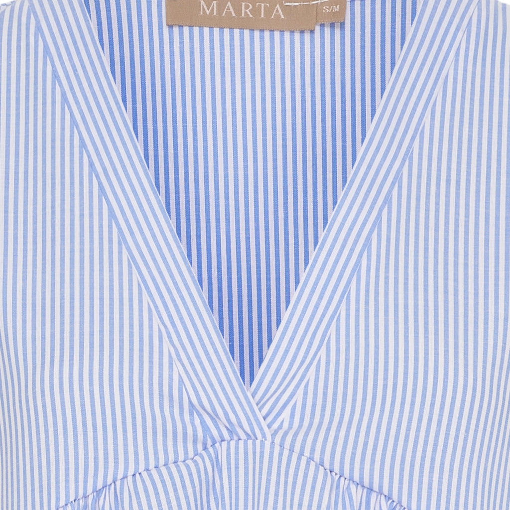 MARTA DU CHATEAU Marta du Chateau dame kjole MdcElma 5795 Dress Blue Stripe