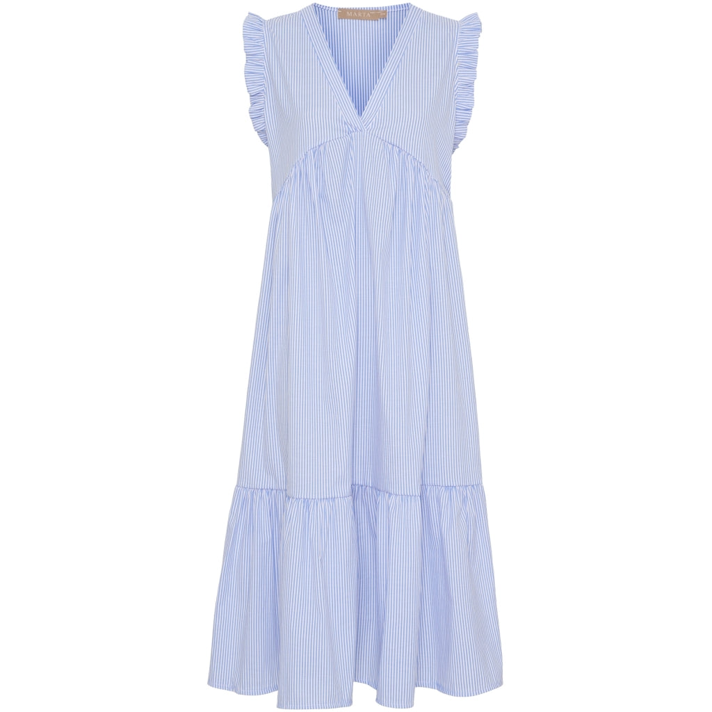 MARTA DU CHATEAU Marta du Chateau dame kjole MdcElma 5795 Dress Blue Stripe