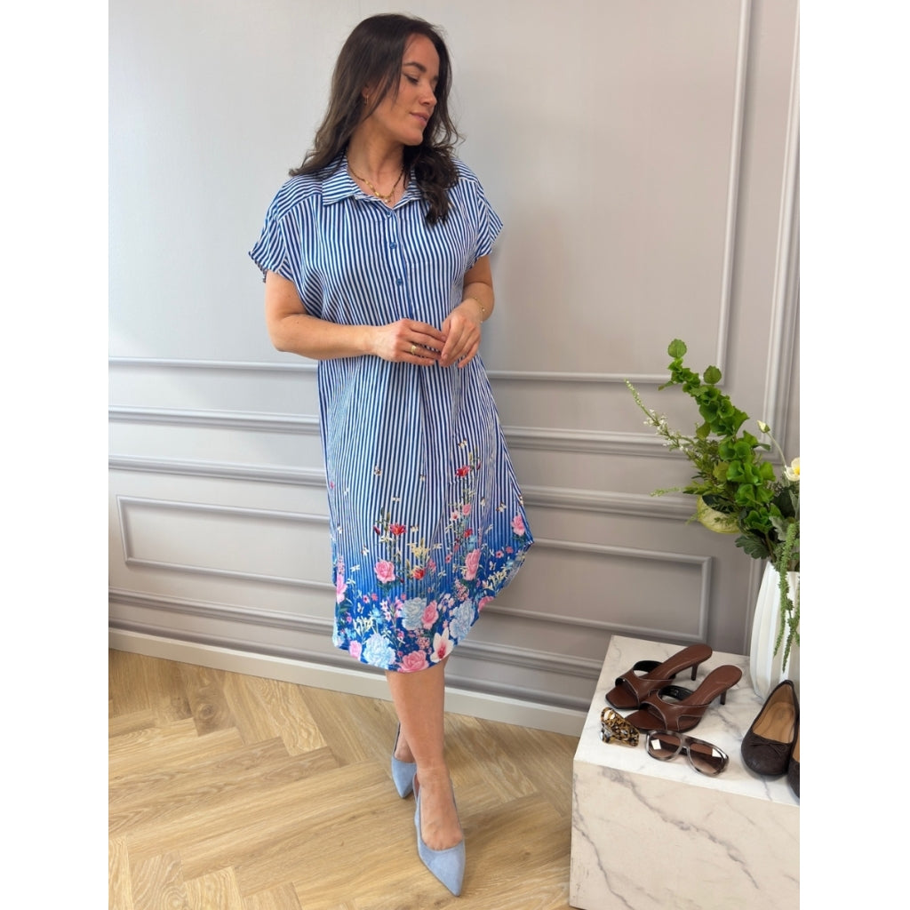 MARTA DU CHATEAU Marta du Chateau dame kjole MdcFelisa 7357 Dress BlueChina4937tpg