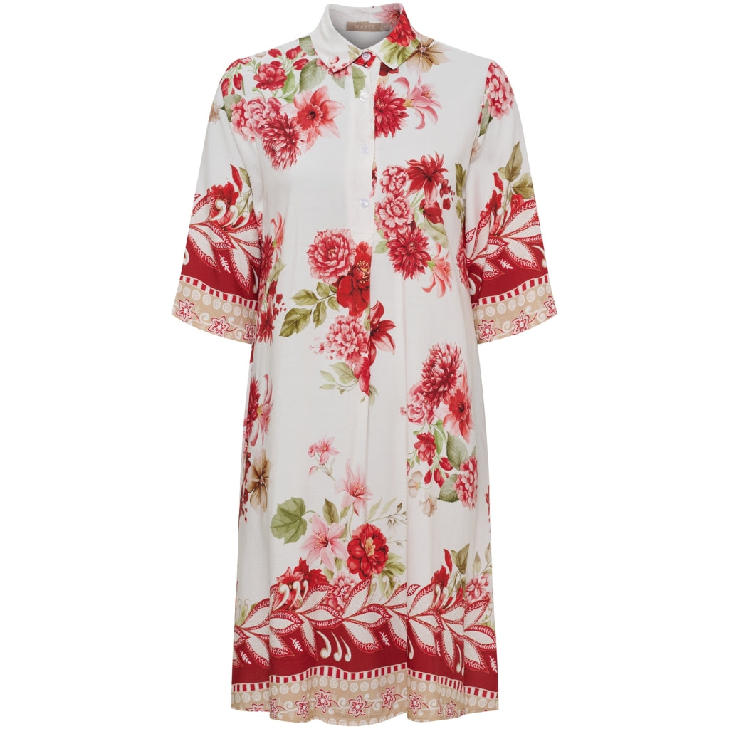 MARTA DU CHATEAU Marta du Chateau dame kjole MdcFlorielle 269202 Dress Red Flower