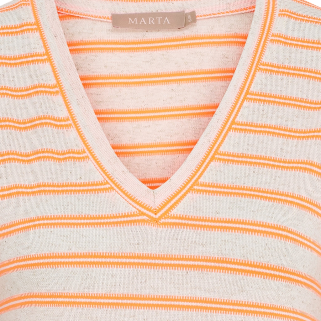 MARTA DU CHATEAU Marta du Chateau dame kjole MdcIngfrid 7334 Dress Beige/Orange