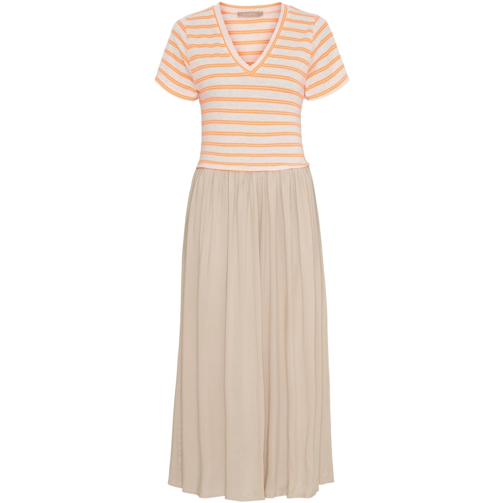 MARTA DU CHATEAU Marta du Chateau dame kjole MdcIngfrid 7334 Dress Beige/Orange