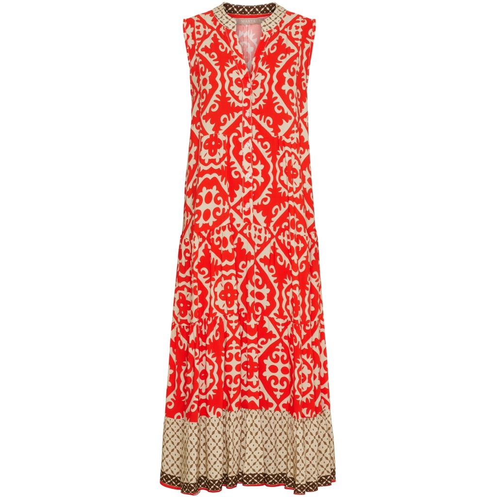 MARTA DU CHATEAU Marta du Chateau dame kjole MdcLucie 259153 Dress Red/Beige
