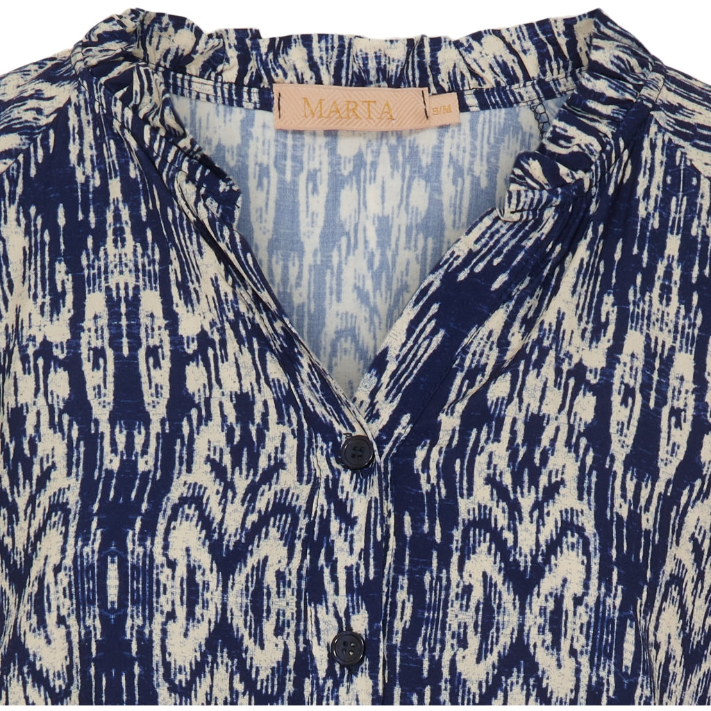 MARTA DU CHATEAU Marta du Chateau dame kjole MdcMariela 6449 Dress Leo Blue Scuro