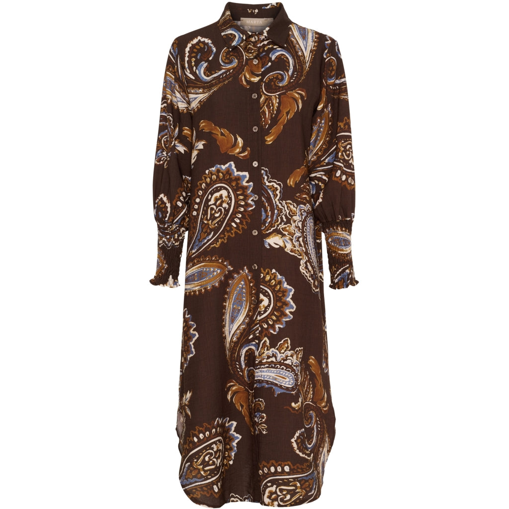 MARTA DU CHATEAU Marta du Chateau dame kjole MdcMoss 7617- Dress Marrone786tpz
