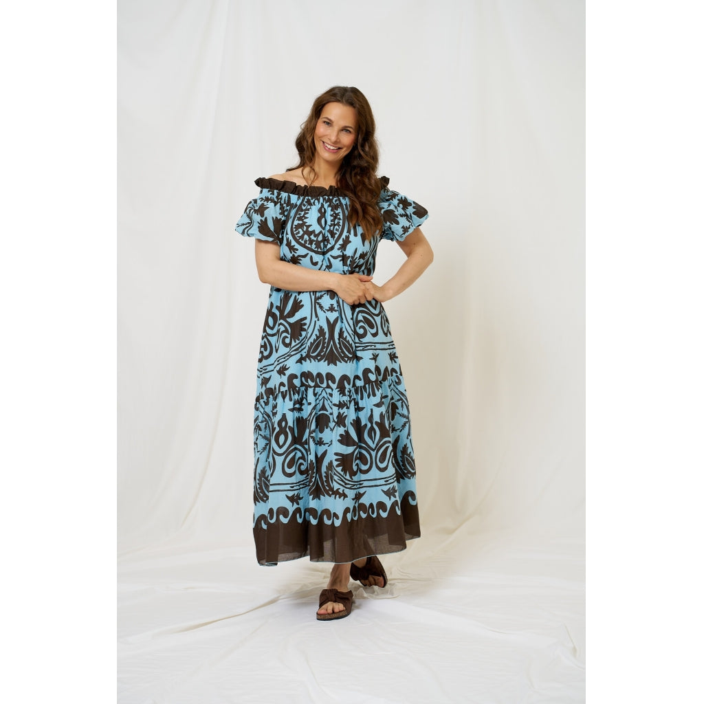 MARTA DU CHATEAU Marta du Chateau dame kjole MdcMuse 8405 Dress Blue/Marrone