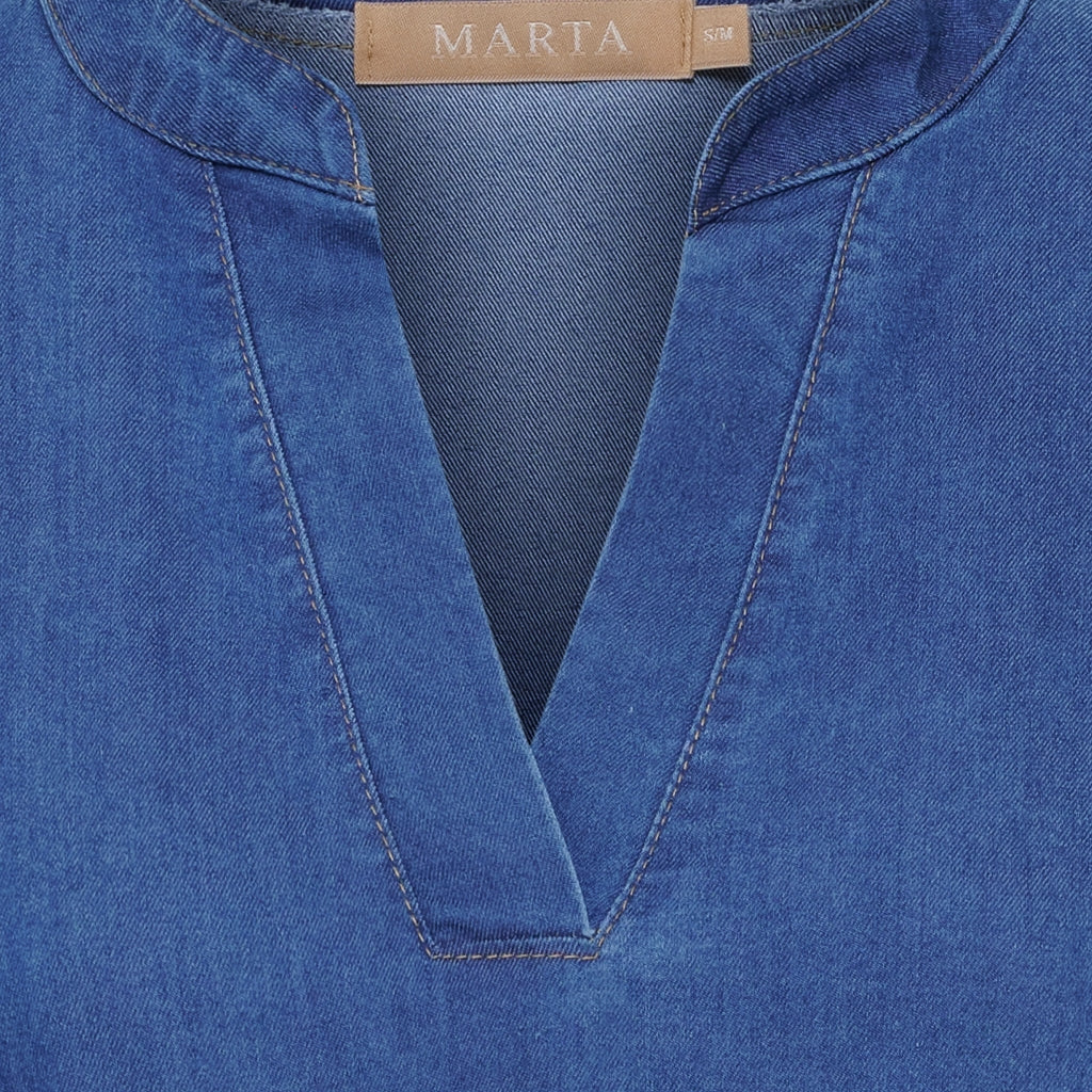 MARTA DU CHATEAU Marta du Chateau dame kjole MdcSofina SW59699 Dress Medium Blue
