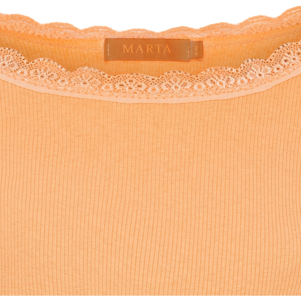 MARTA DU CHATEAU Marta du Chateau dame langærmet T-Shirt MdcBelinda 24160 LS Tee Arancio