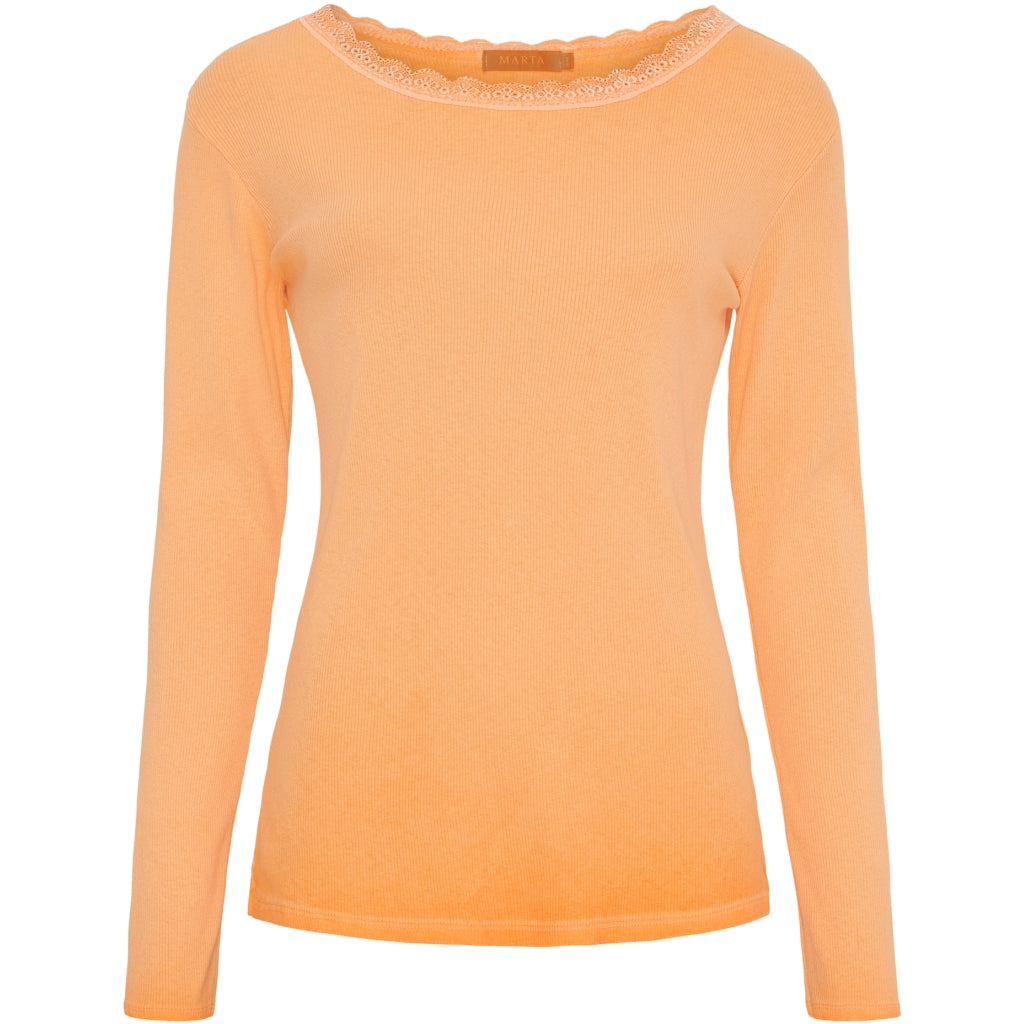 MARTA DU CHATEAU Marta du Chateau dame langærmet T-Shirt MdcBelinda 24160 LS Tee Arancio