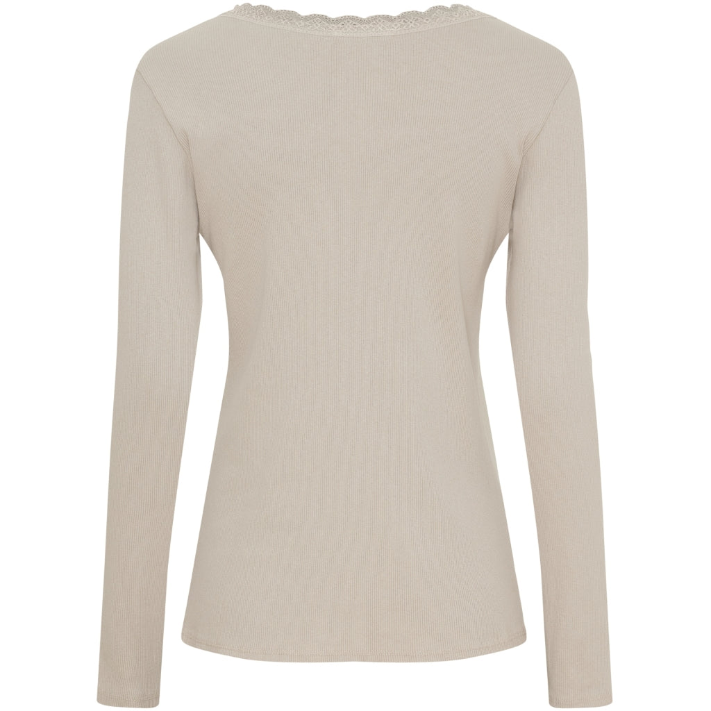 MARTA DU CHATEAU Marta du Chateau dame langærmet T-Shirt MdcBelinda 24160 LS Tee Beige