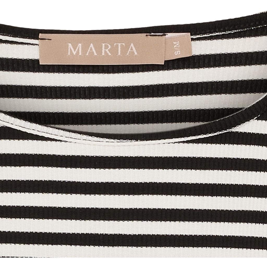 MARTA DU CHATEAU Marta du Chateau dame langærmet T-Shirt MdcJosiane 49066 LS Tee Black/Greggio