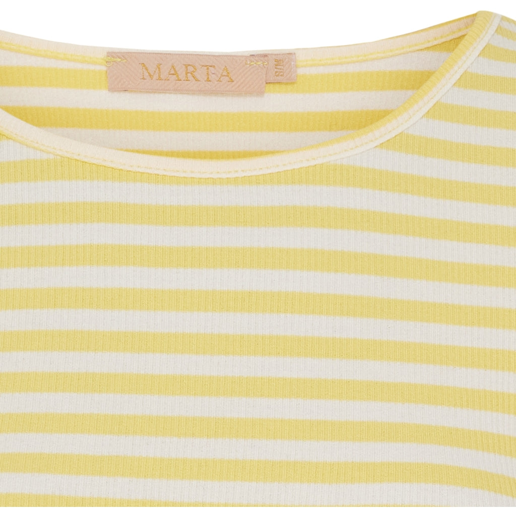 MARTA DU CHATEAU Marta du Chateau dame langærmet T-Shirt MdcJosiane 49066 LS Tee Giallo/Greggio