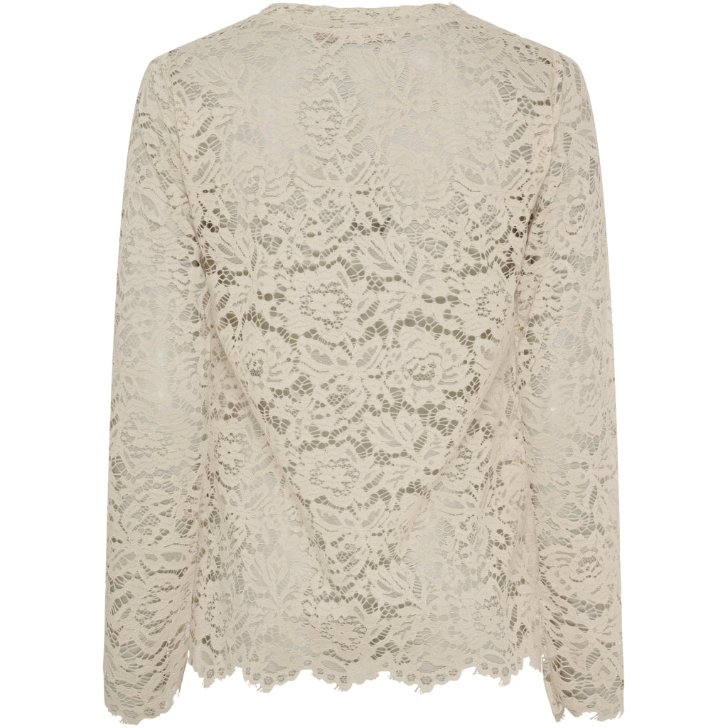MARTA DU CHATEAU Marta du Chateau dame langærmet blonde t-shirt LS Tee Beige