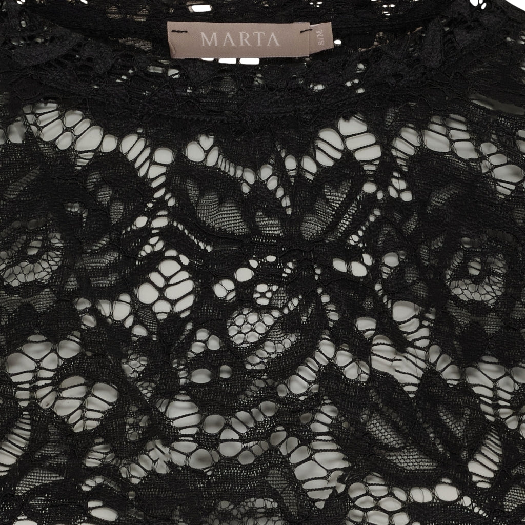 MARTA DU CHATEAU Marta du Chateau dame langærmet blonde t-shirt LS Tee Black