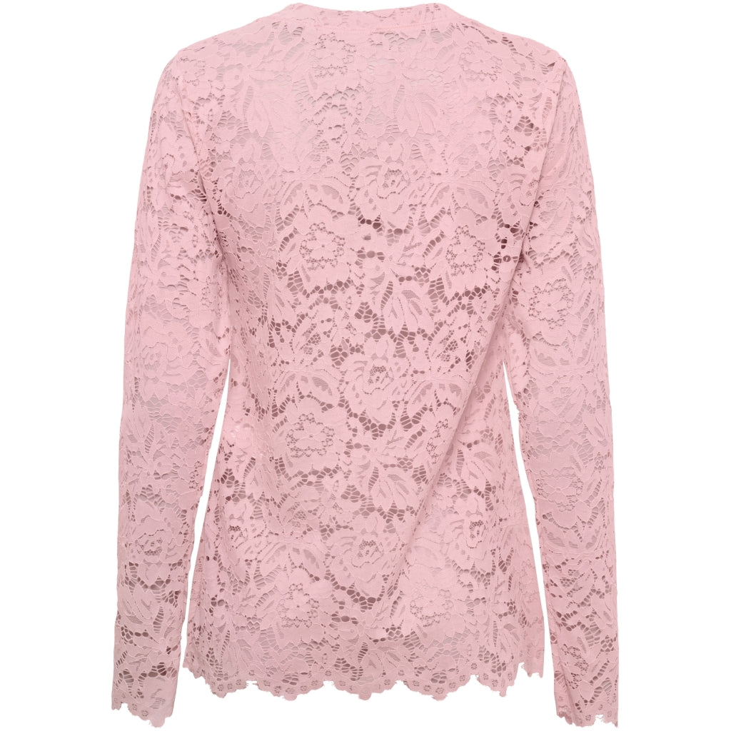 MARTA DU CHATEAU Marta du Chateau dame langærmet blonde t-shirt MdcMilley 7707 LS Tee Baby Pink