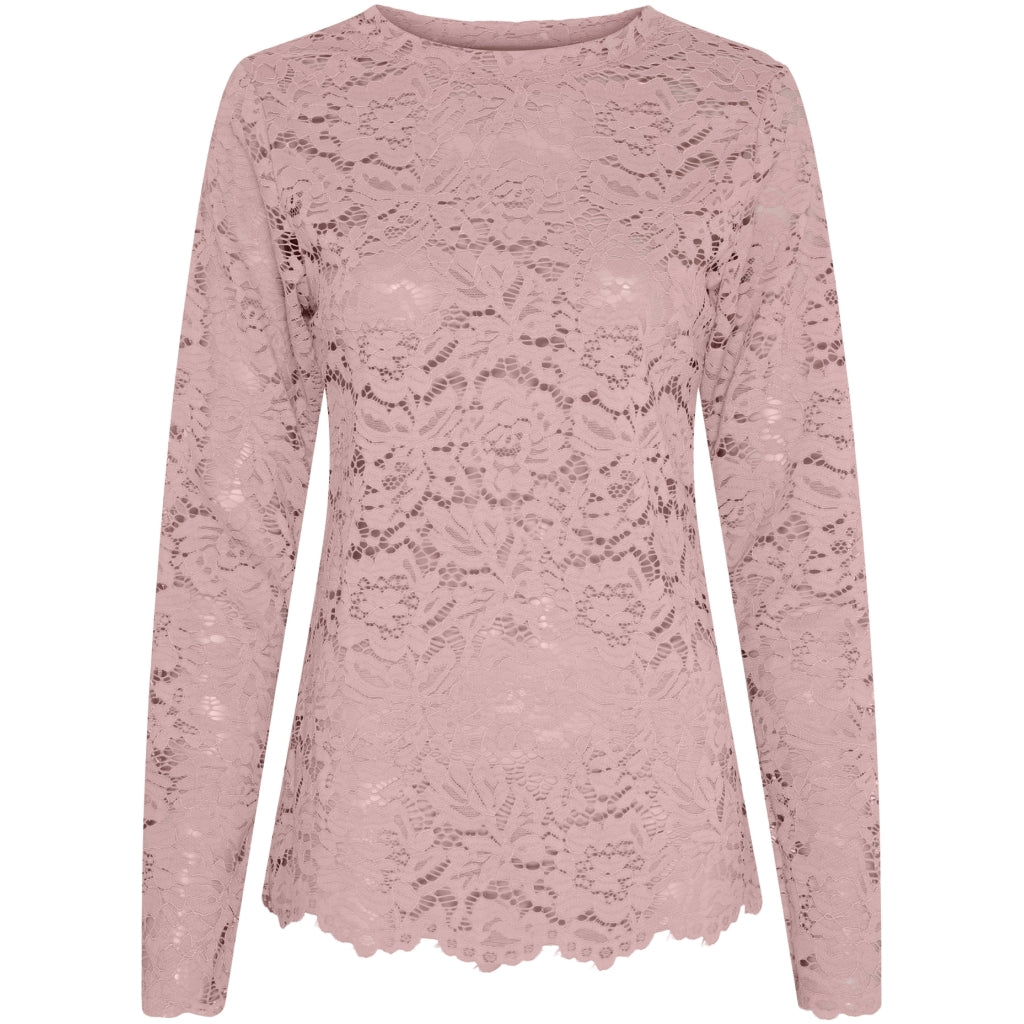 MARTA DU CHATEAU Marta du Chateau dame langærmet blonde t-shirt MdcMilley 7707 LS Tee Rose