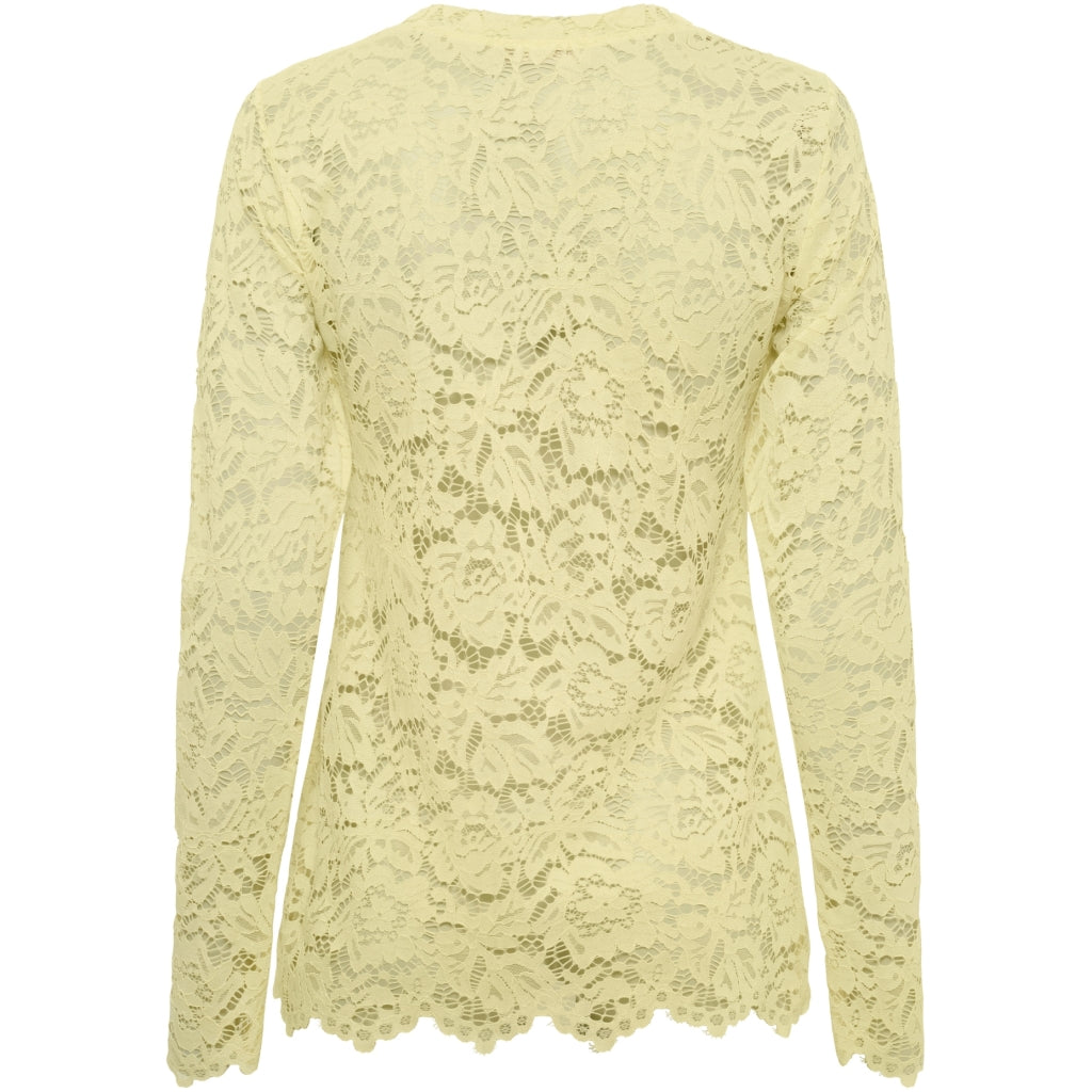 MARTA DU CHATEAU Marta du Chateau dame langærmet blonde t-shirt MdcMilley 7707 LS Tee Yellow