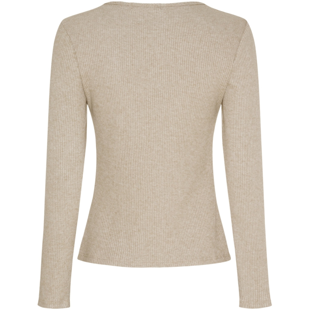 MARTA DU CHATEAU Marta du Chateau dame langærmet t-shirt 38915M LS Tee Beige