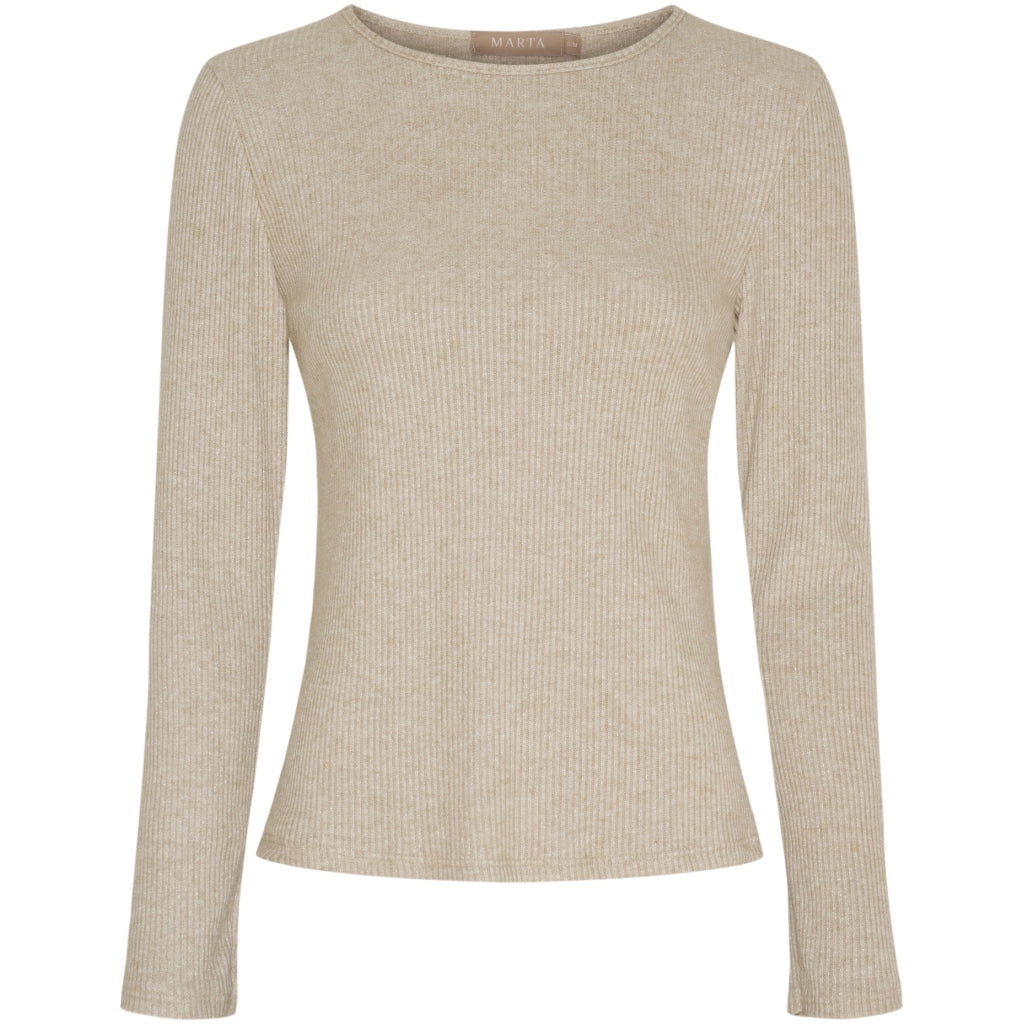 MARTA DU CHATEAU Marta du Chateau dame langærmet t-shirt 38915M LS Tee Beige