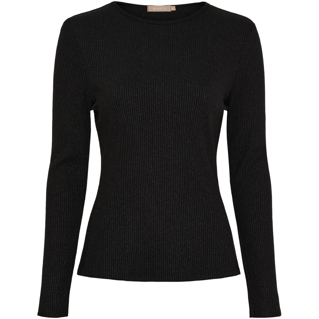 MARTA DU CHATEAU Marta du Chateau dame langærmet t-shirt 38915M LS Tee Black