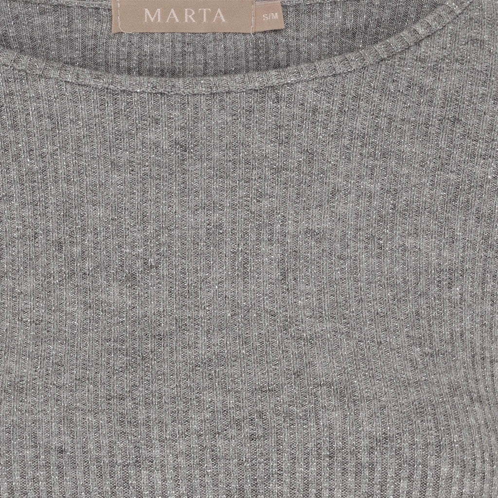 MARTA DU CHATEAU Marta du Chateau dame langærmet t-shirt 38915M LS Tee Grey