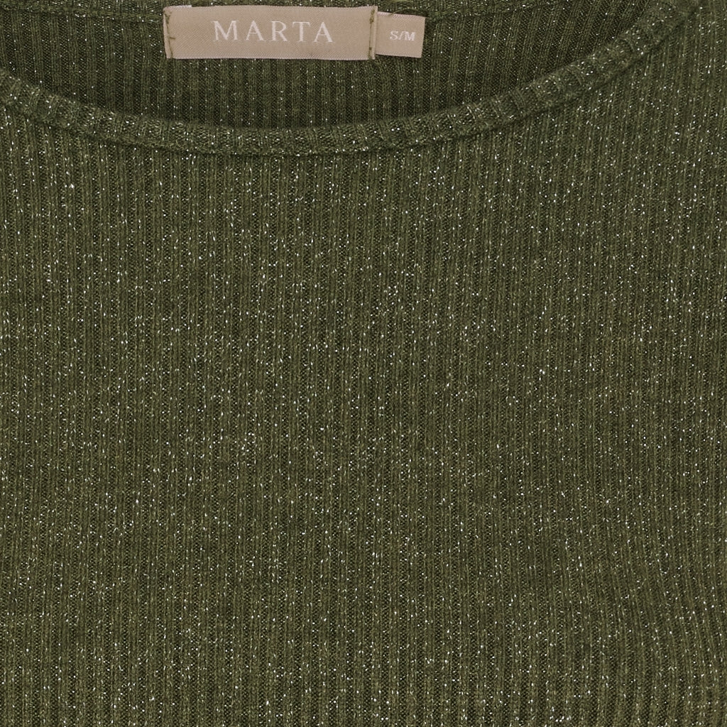 MARTA DU CHATEAU Marta du Chateau dame langærmet t-shirt 38915M LS Tee Oliven