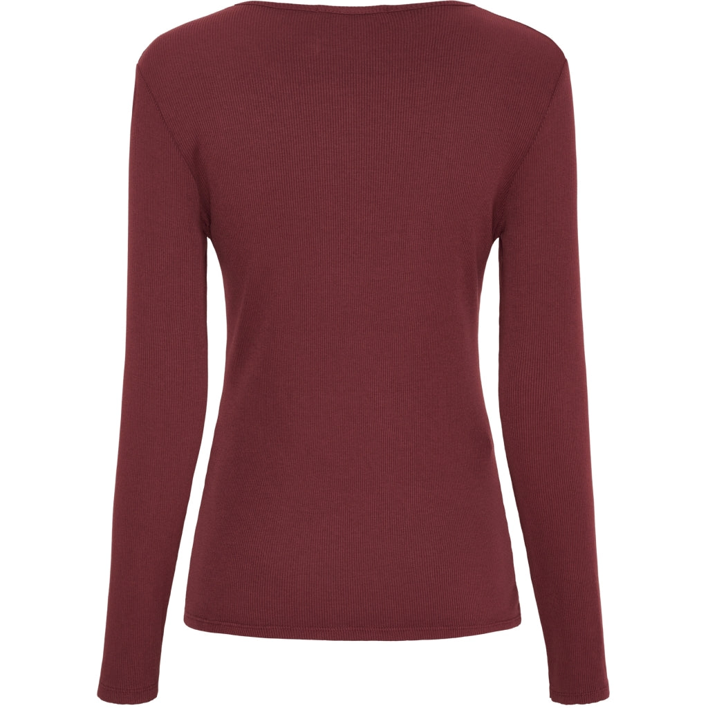 MARTA DU CHATEAU Marta du Chateau dame langærmet t-shirt MdcAster 4906 LS Tee Bordeaux