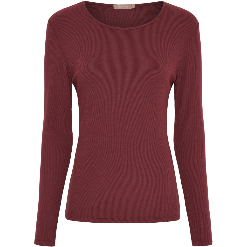 MARTA DU CHATEAU Marta du Chateau dame langærmet t-shirt MdcAster 4906 LS Tee Bordeaux