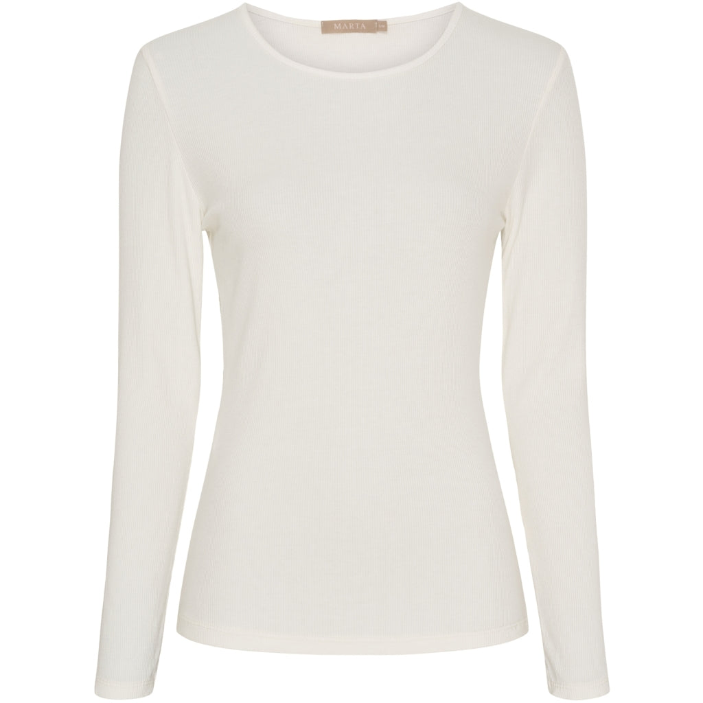 MARTA DU CHATEAU Marta du Chateau dame langærmet t-shirt MdcAster 4906 LS Tee Cream