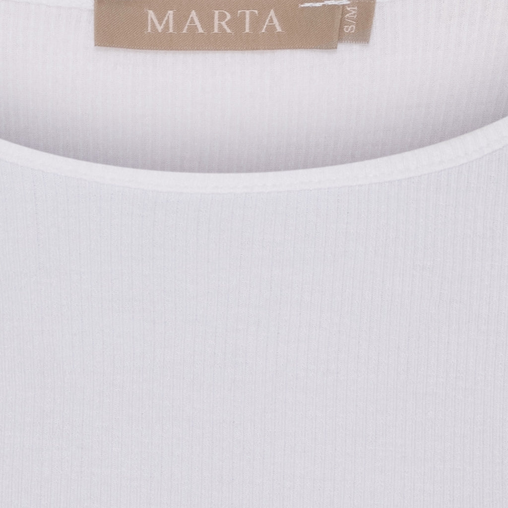 MARTA DU CHATEAU Marta du Chateau dame langærmet t-shirt MdcAster 4906 LS Tee Optical White