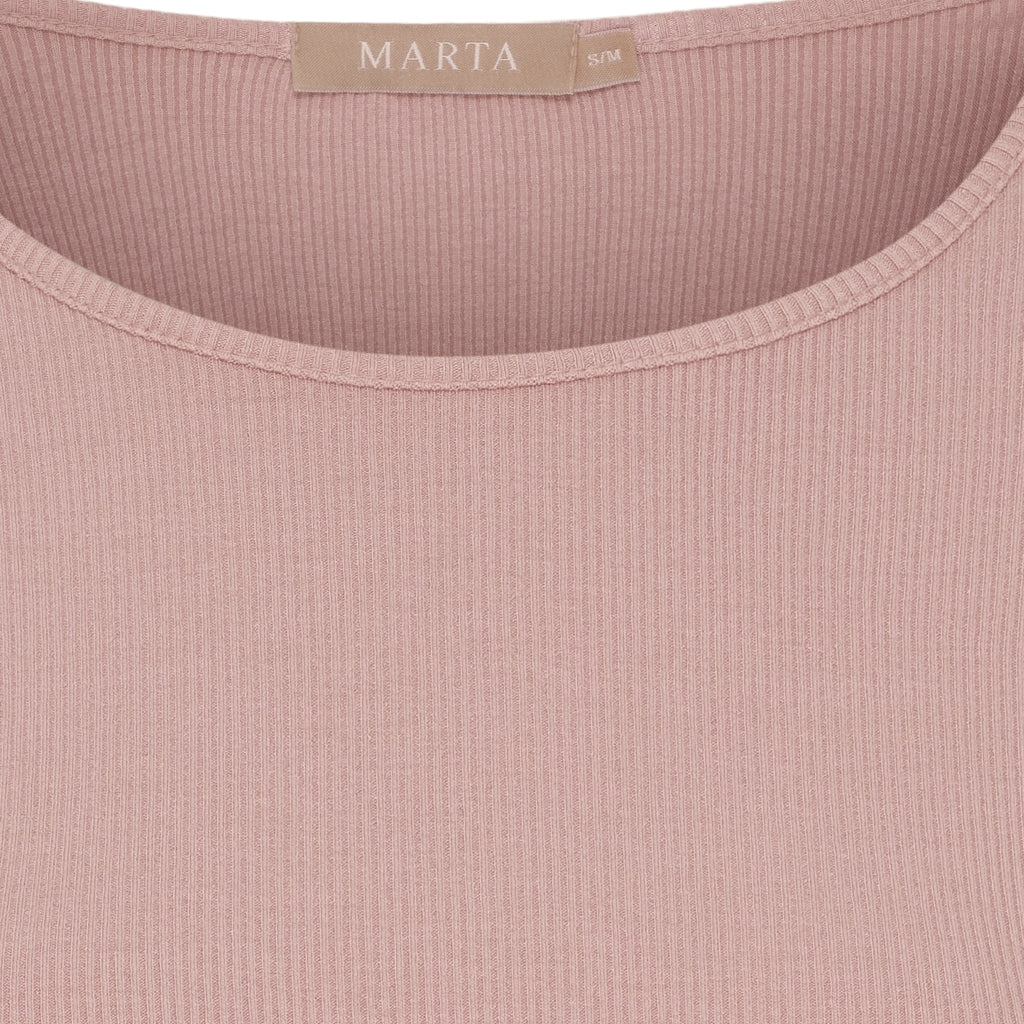 MARTA DU CHATEAU Marta du Chateau dame langærmet t-shirt MdcAster 4906 LS Tee Rosa Blush