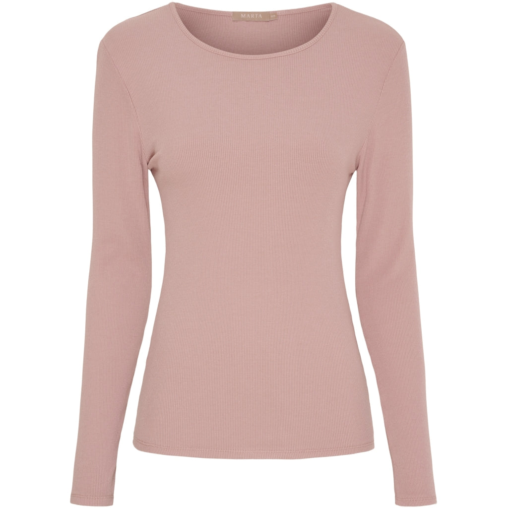 MARTA DU CHATEAU Marta du Chateau dame langærmet t-shirt MdcAster 4906 LS Tee Rosa Blush