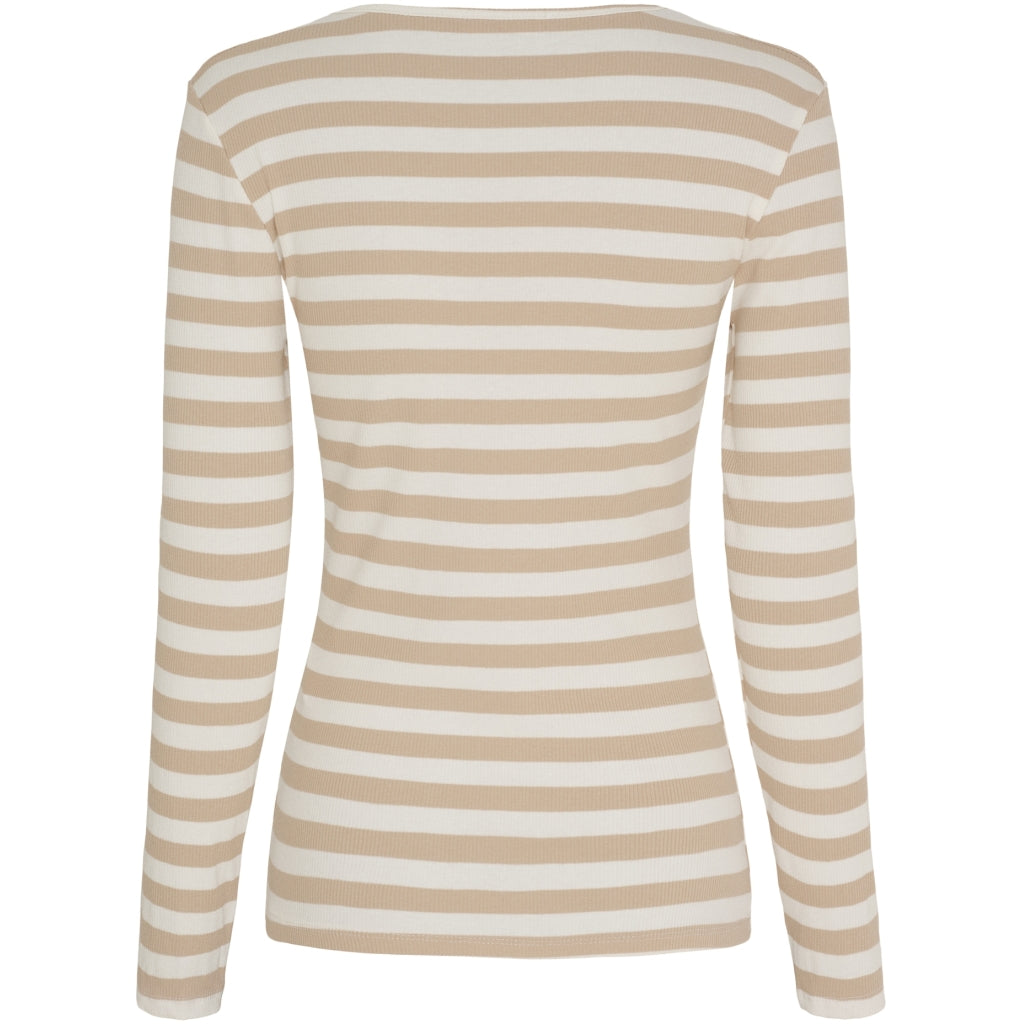 MARTA DU CHATEAU Marta du Chateau dame langærmet t-shirt MdcBegonia 7702 LS Tee Beige