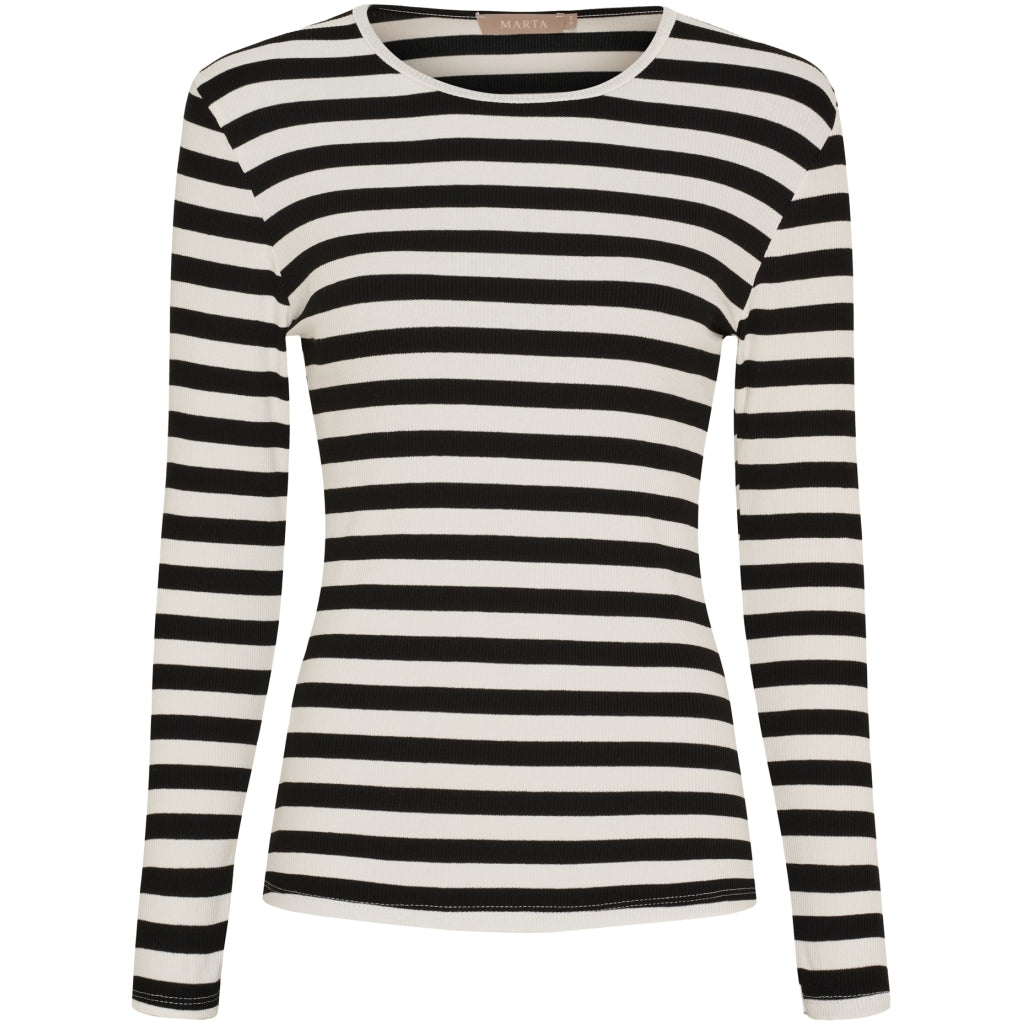 MARTA DU CHATEAU Marta du Chateau dame langærmet t-shirt MdcBegonia 7702 LS Tee Black