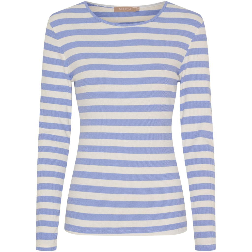 MARTA DU CHATEAU Marta du Chateau dame langærmet t-shirt MdcBegonia 7702 LS Tee Celeste