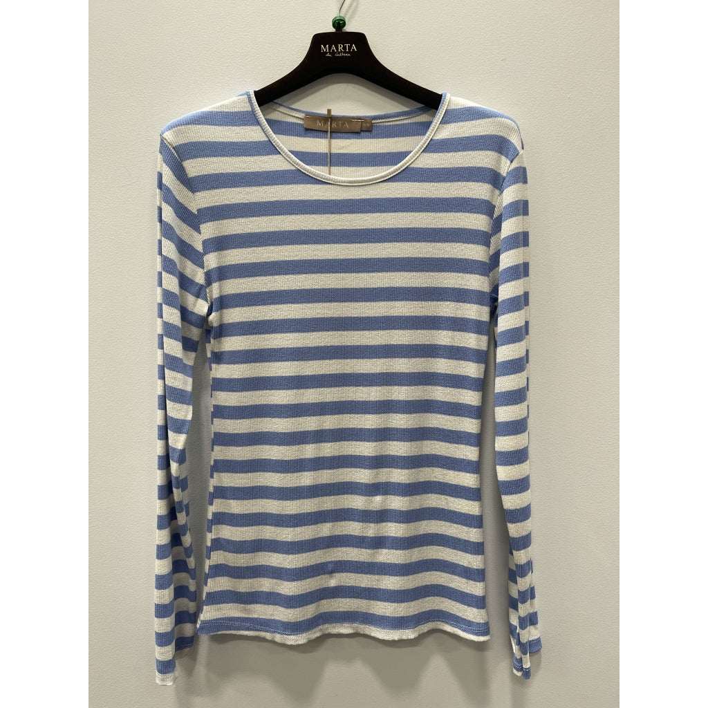 MARTA DU CHATEAU Marta du Chateau dame langærmet t-shirt MdcBegonia 7702 LS Tee Celeste