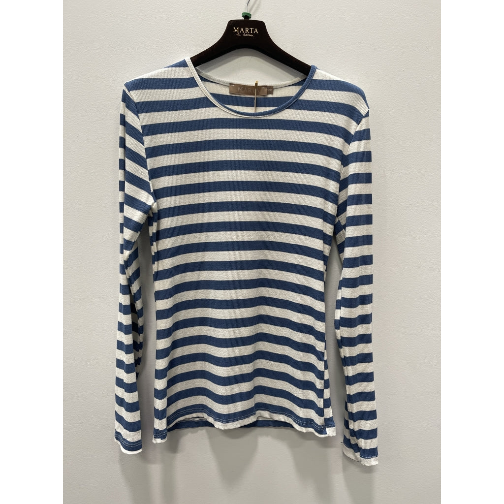 MARTA DU CHATEAU Marta du Chateau dame langærmet t-shirt MdcBegonia 7702 LS Tee Fiordo