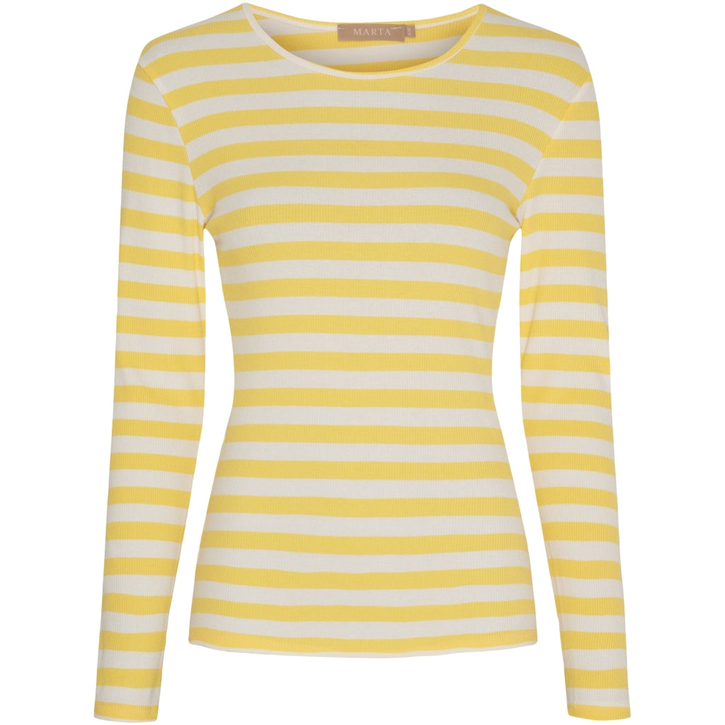 MARTA DU CHATEAU Marta du Chateau dame langærmet t-shirt MdcBegonia 7702 LS Tee Giallo