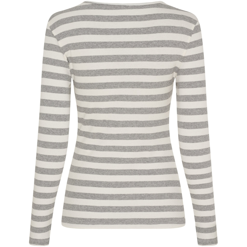 MARTA DU CHATEAU Marta du Chateau dame langærmet t-shirt MdcBegonia 7702 LS Tee GreyMelange10