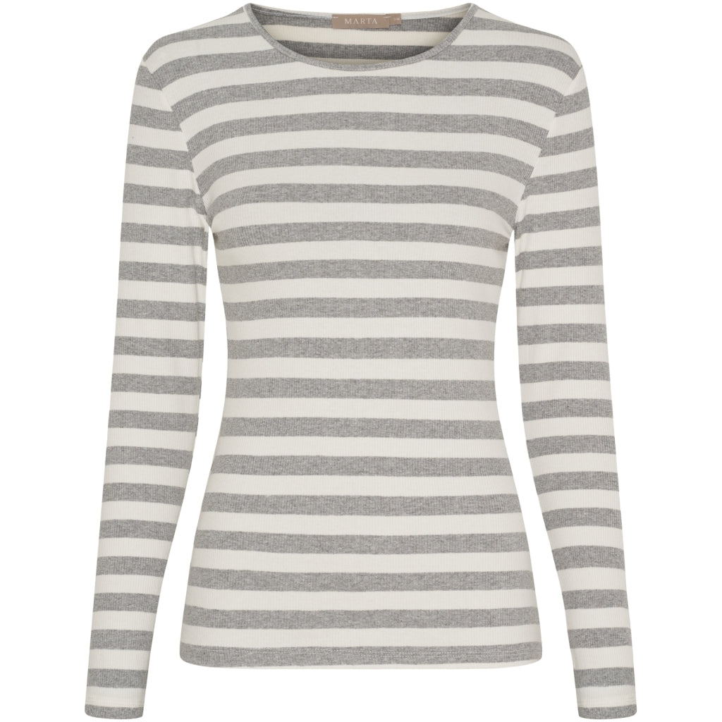 MARTA DU CHATEAU Marta du Chateau dame langærmet t-shirt MdcBegonia 7702 LS Tee GreyMelange10